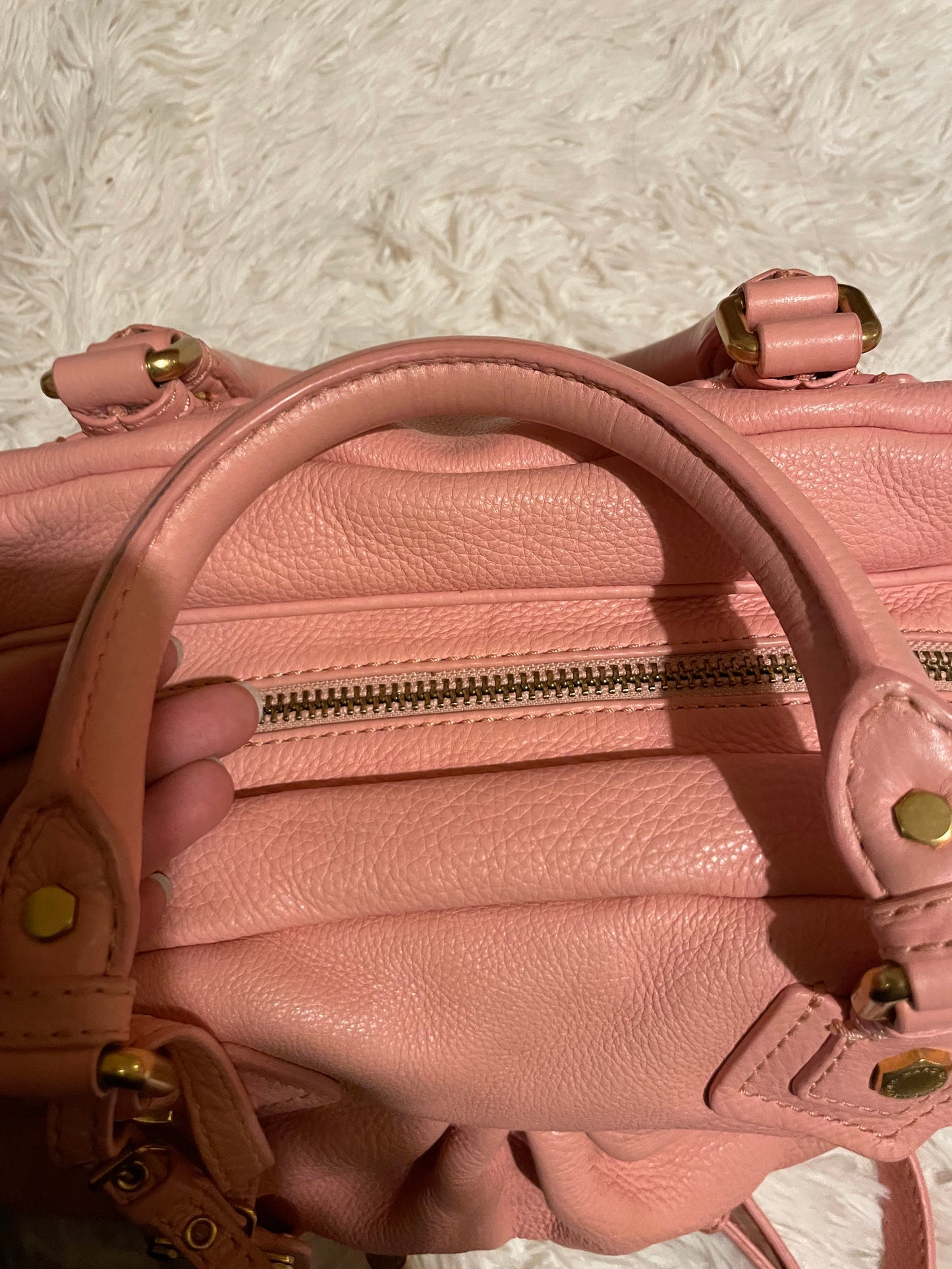 Marc by Marc Jacobs Classic Q Baby Aidan Satchel in Blush Pink