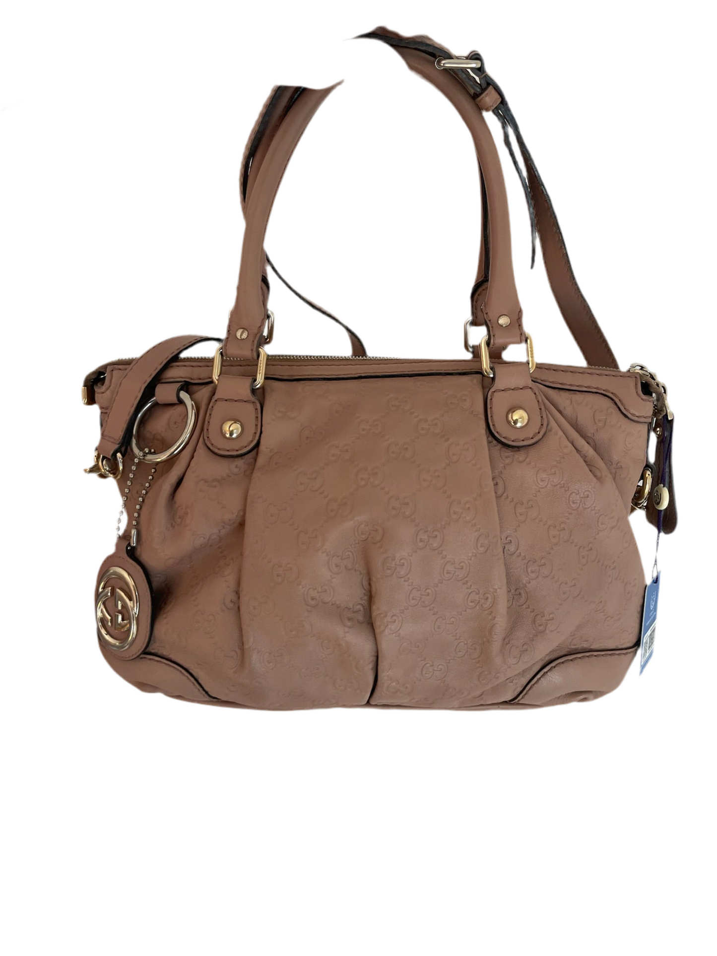 Gucci Sukey Medium Tote Bag – Guccissima Leather, Beige Rose