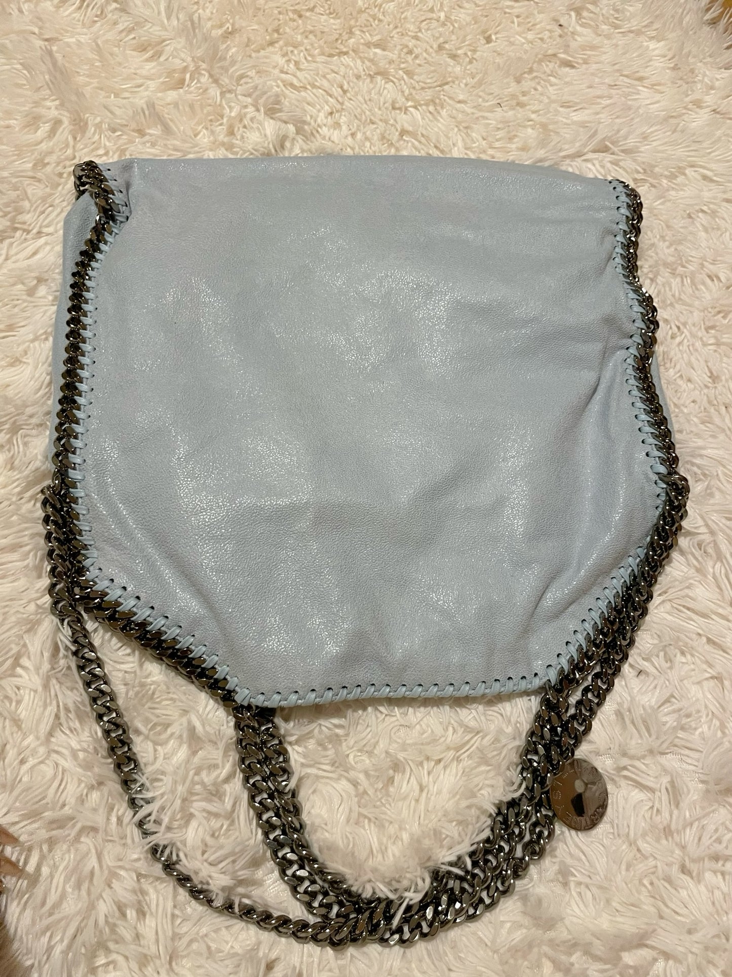 Stella McCartney Falabella Fold Over Tote – Light Blue