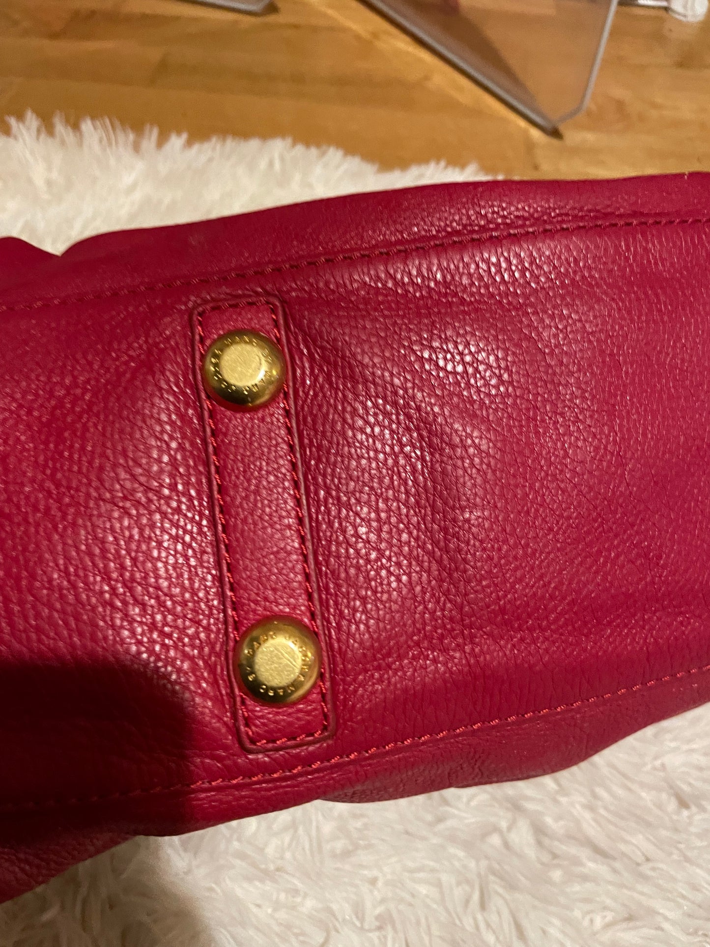 Marc by Marc Jacobs Classic Q Baby Aidan Satchel in Deep Red