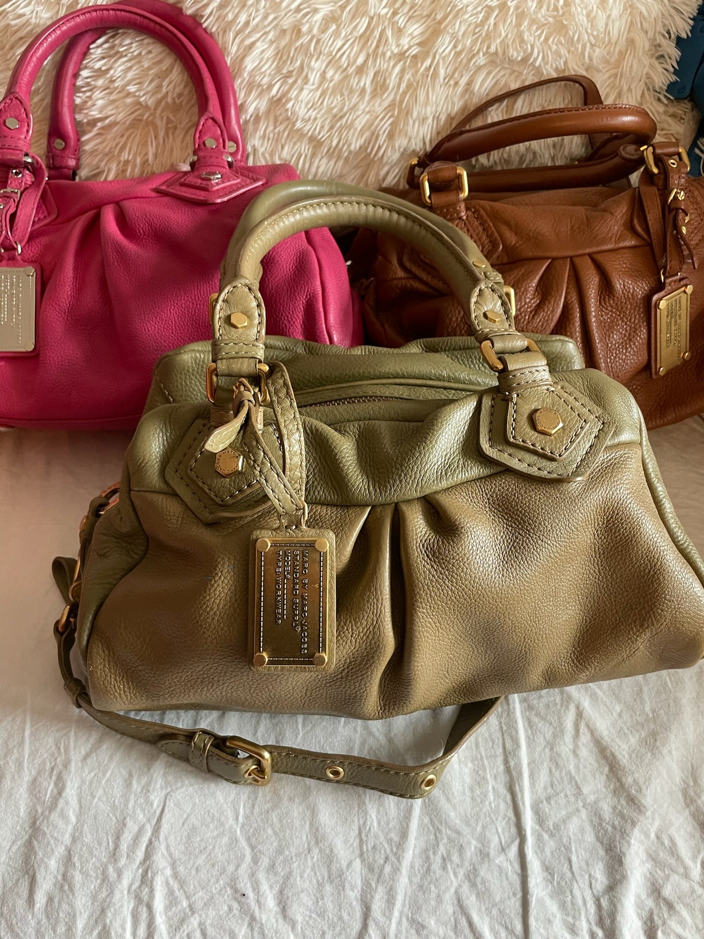 Marc by Marc Jacobs Classic Q Baby Aidan Satchel Bag– Olive Green