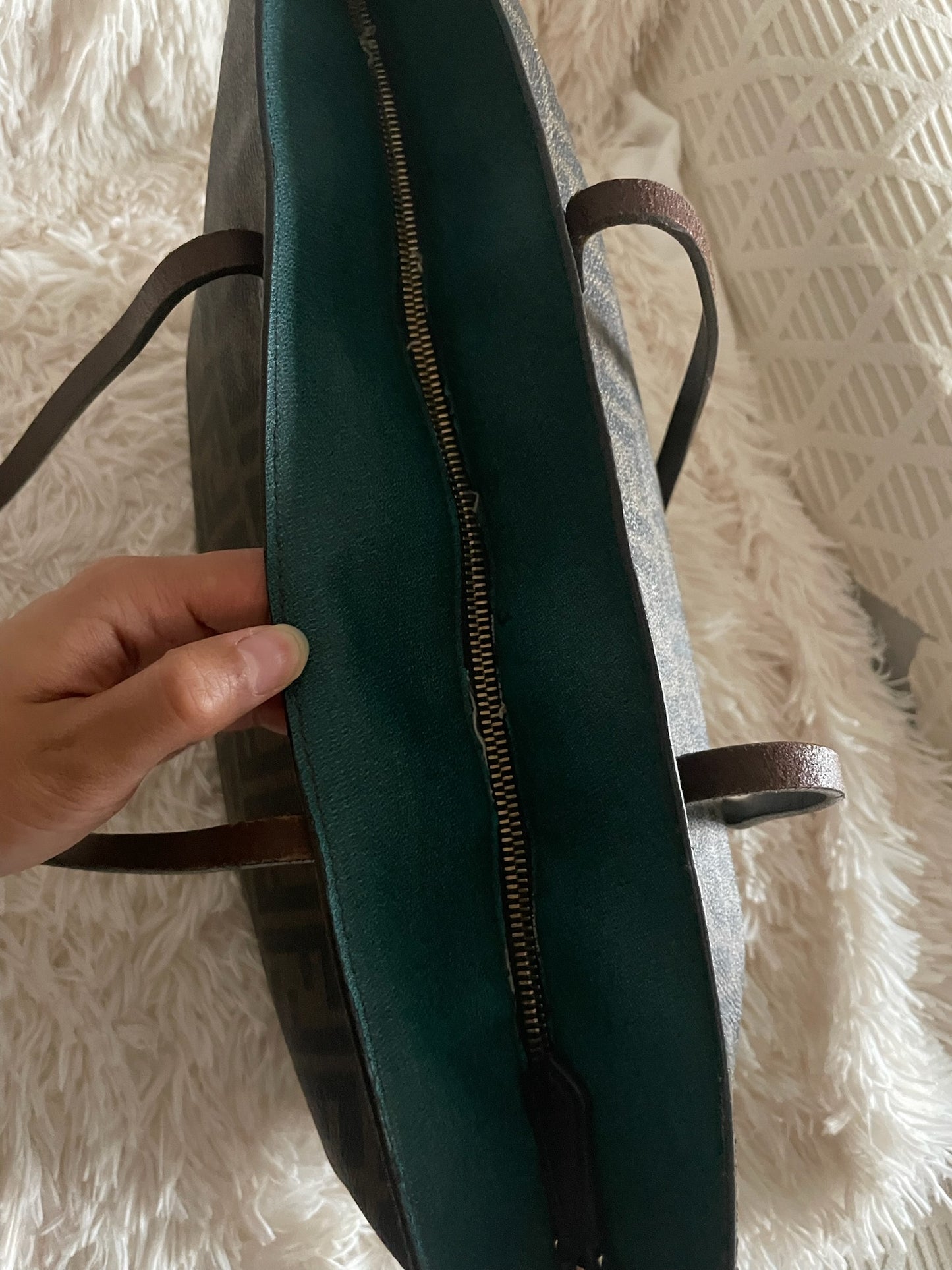 Fendi Zucca Canvas Tote Bag – Brown/Green
