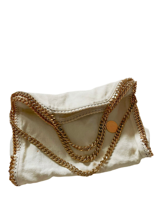 Stella McCartney Falabella Fold Over Tote – Canvas Gold Chain