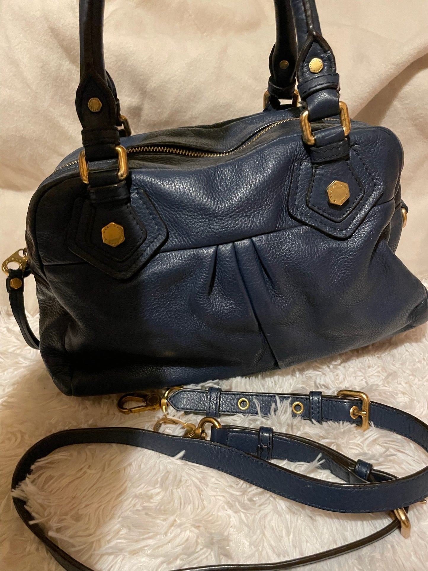 Marc by Marc Jacobs Classic Q Baby Aidan Satchel – Navy Blue