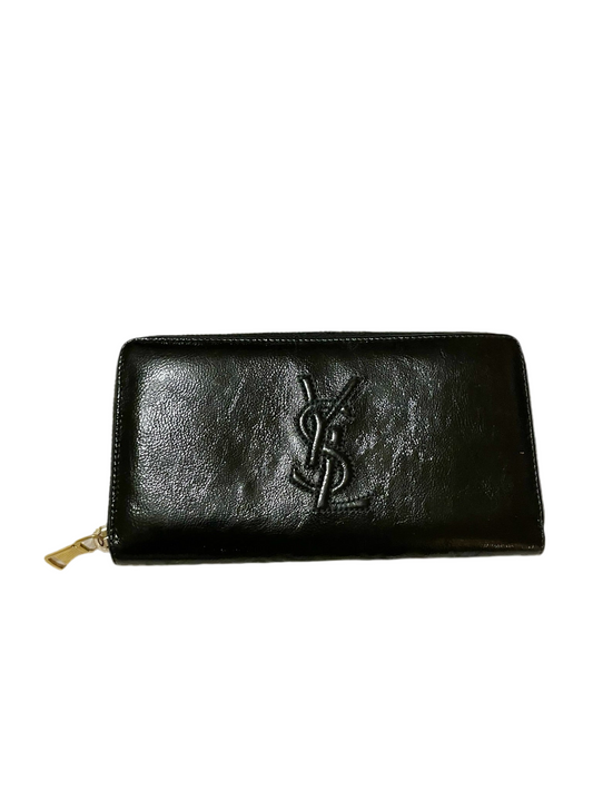 Saint Laurent Black Monogram Leather Wallet – YSL Logo Embossed