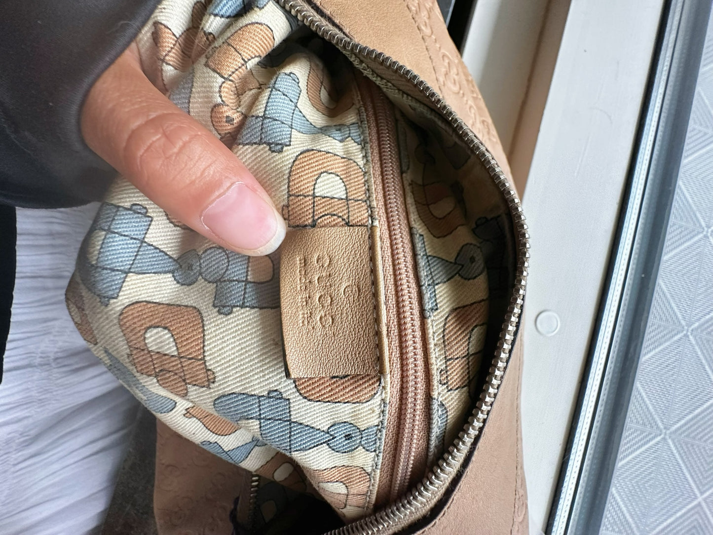 Gucci Jackie O GG Embossed Leather Hobo Bag – Beige