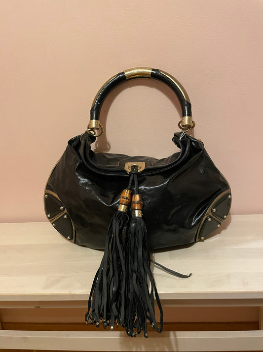 Gucci Indy Patent Ombre Leather Hobo Bag