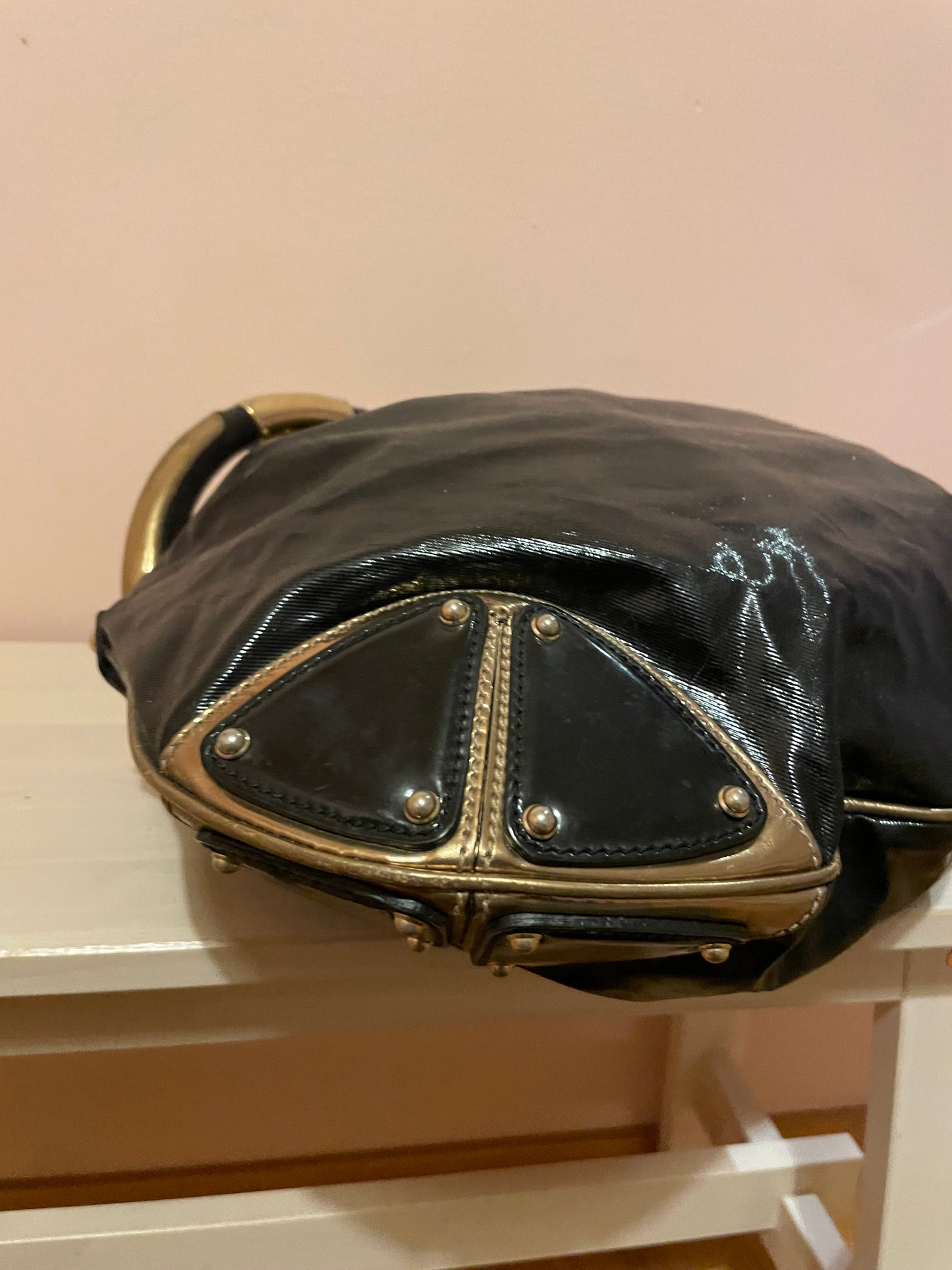 Gucci Indy Patent Ombre Leather Hobo Bag