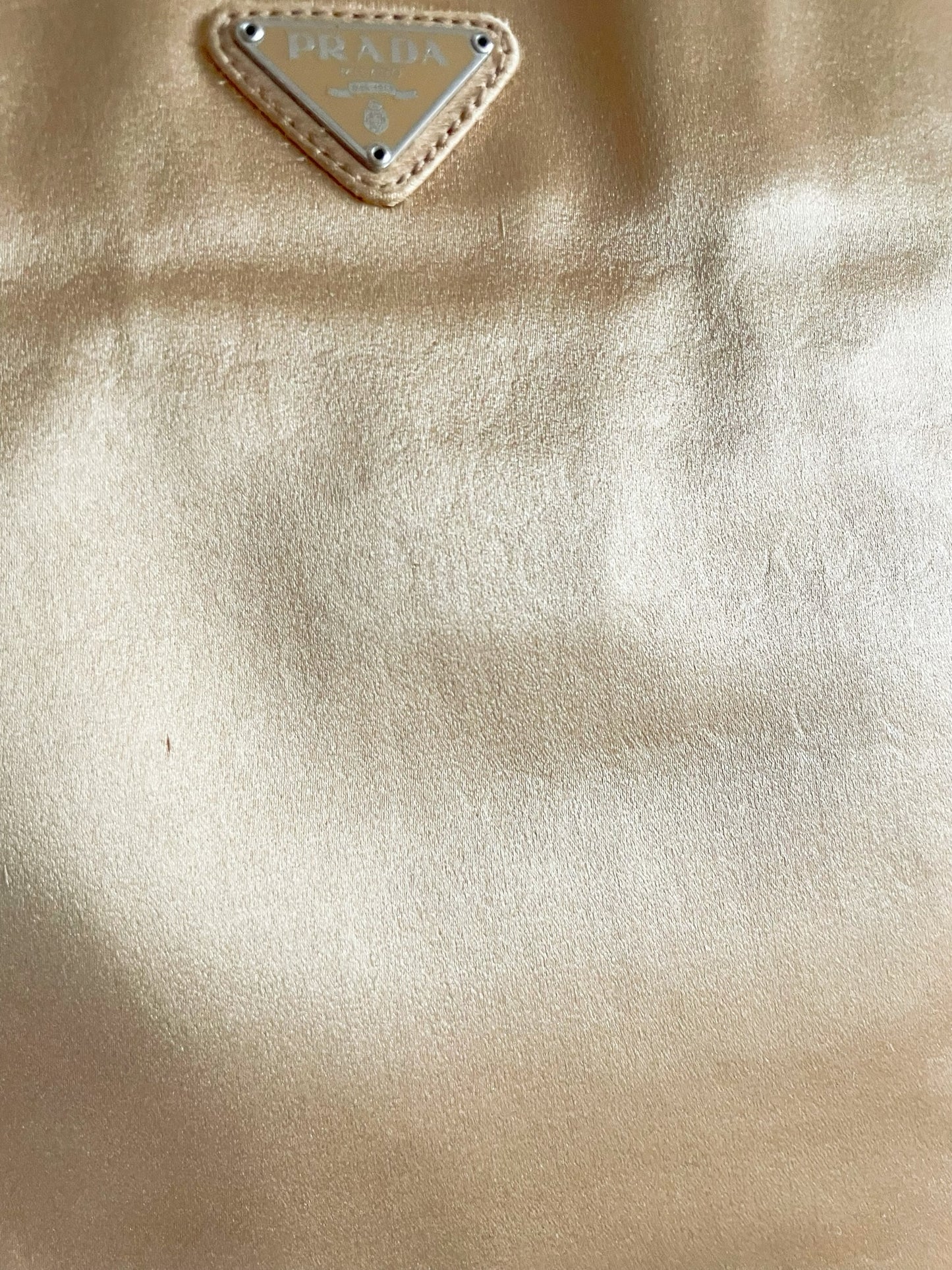 Prada Vintage Satin Tote Bag – Gold