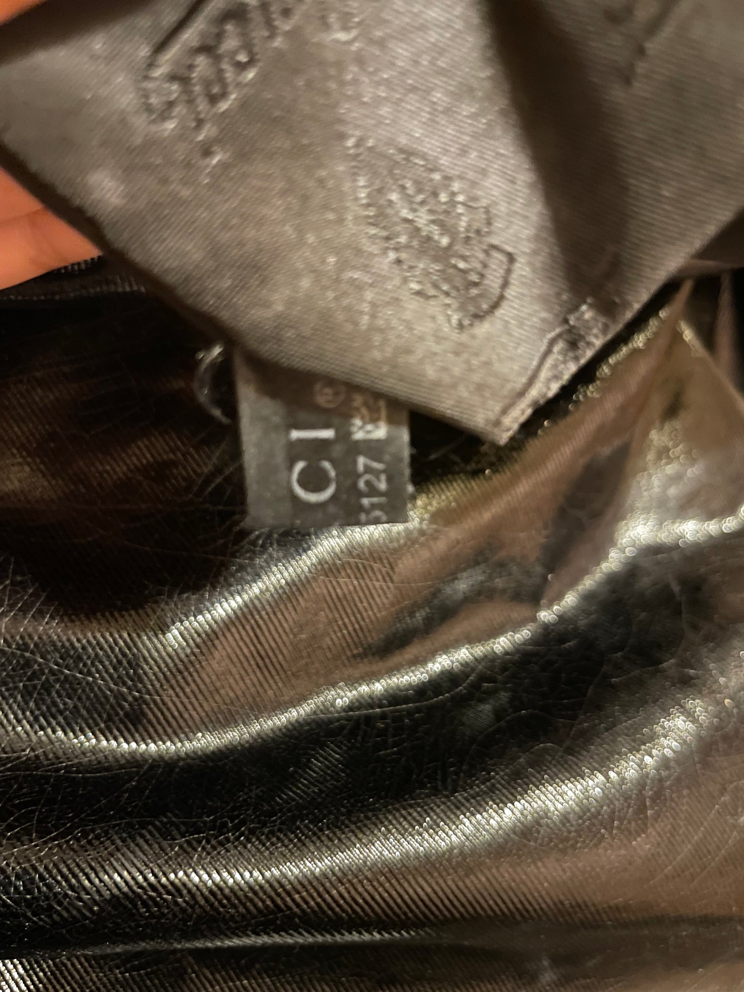 Gucci Indy Patent Ombre Leather Hobo Bag