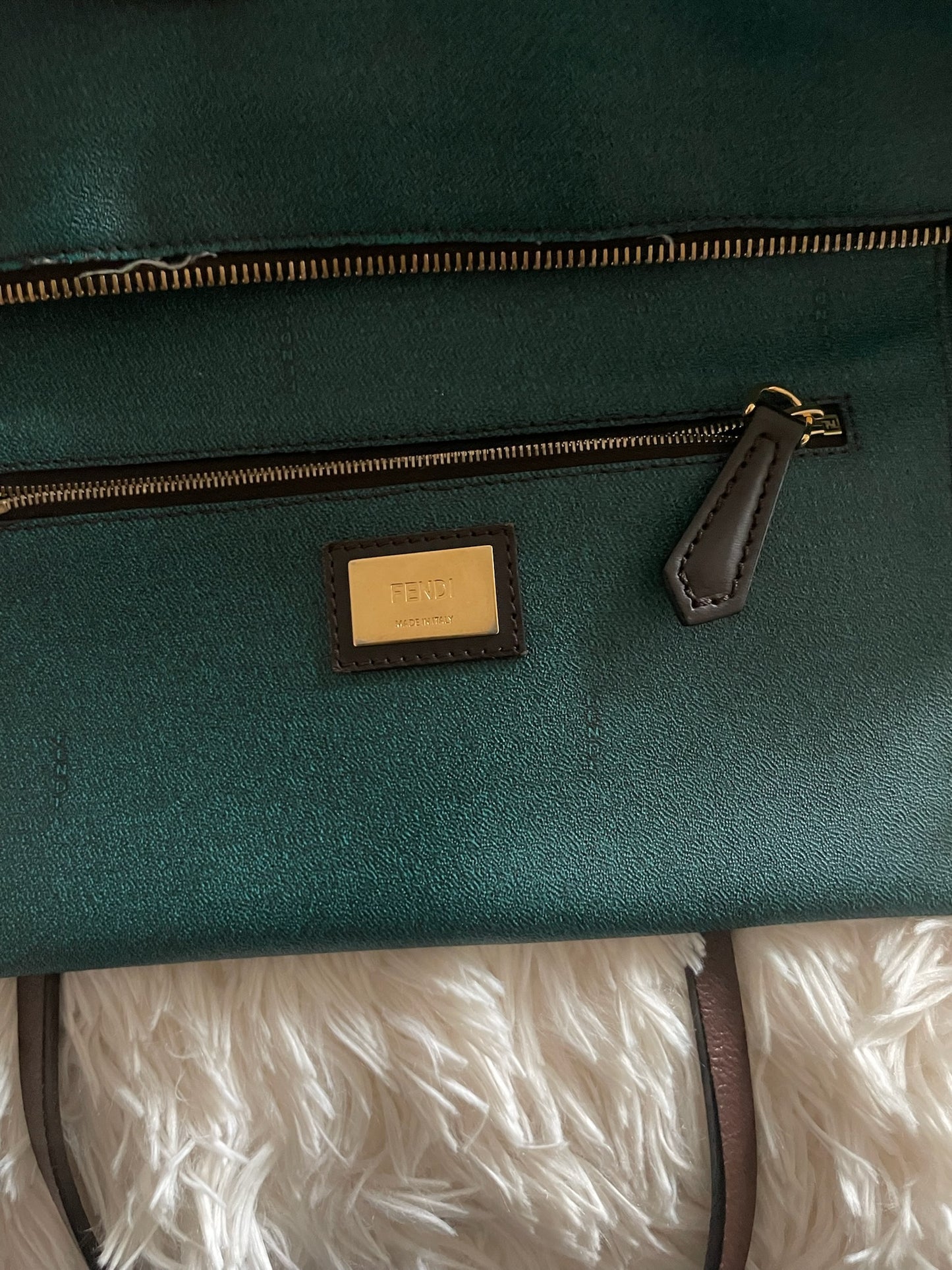 Fendi Zucca Canvas Tote Bag – Brown/Green