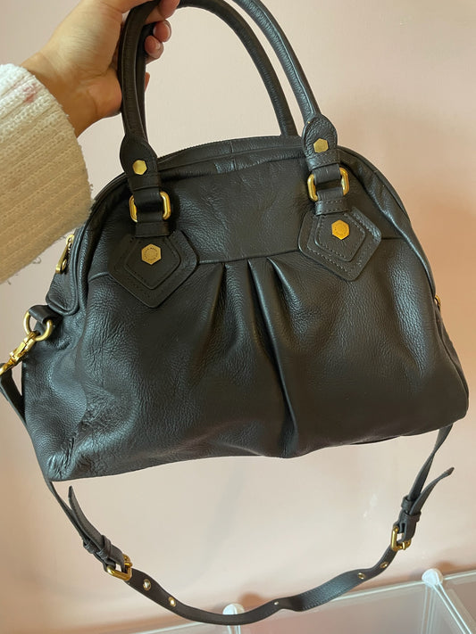 MARC BY MARC JACOBS Classic Q Mini Hillier Satchel – Black with Gold Hardware