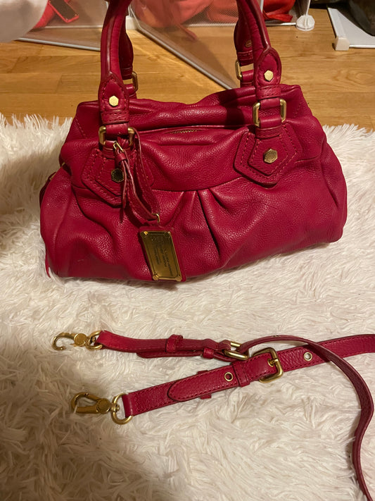 Marc by Marc Jacobs Classic Q Baby Aidan Satchel in Deep Red