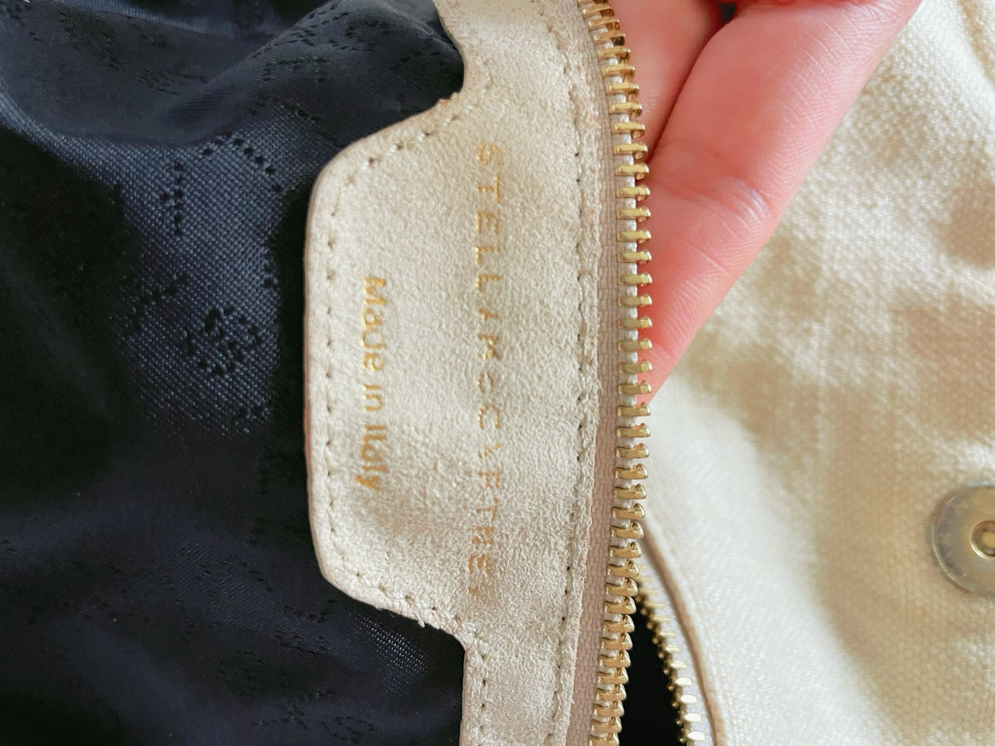 Stella McCartney Falabella Fold Over Tote – Canvas Gold Chain