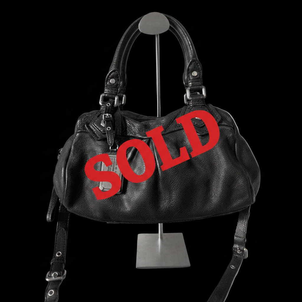 MARC BY MARC JACOBS Classic Q Baby Aidan Satchel – Black Leather
