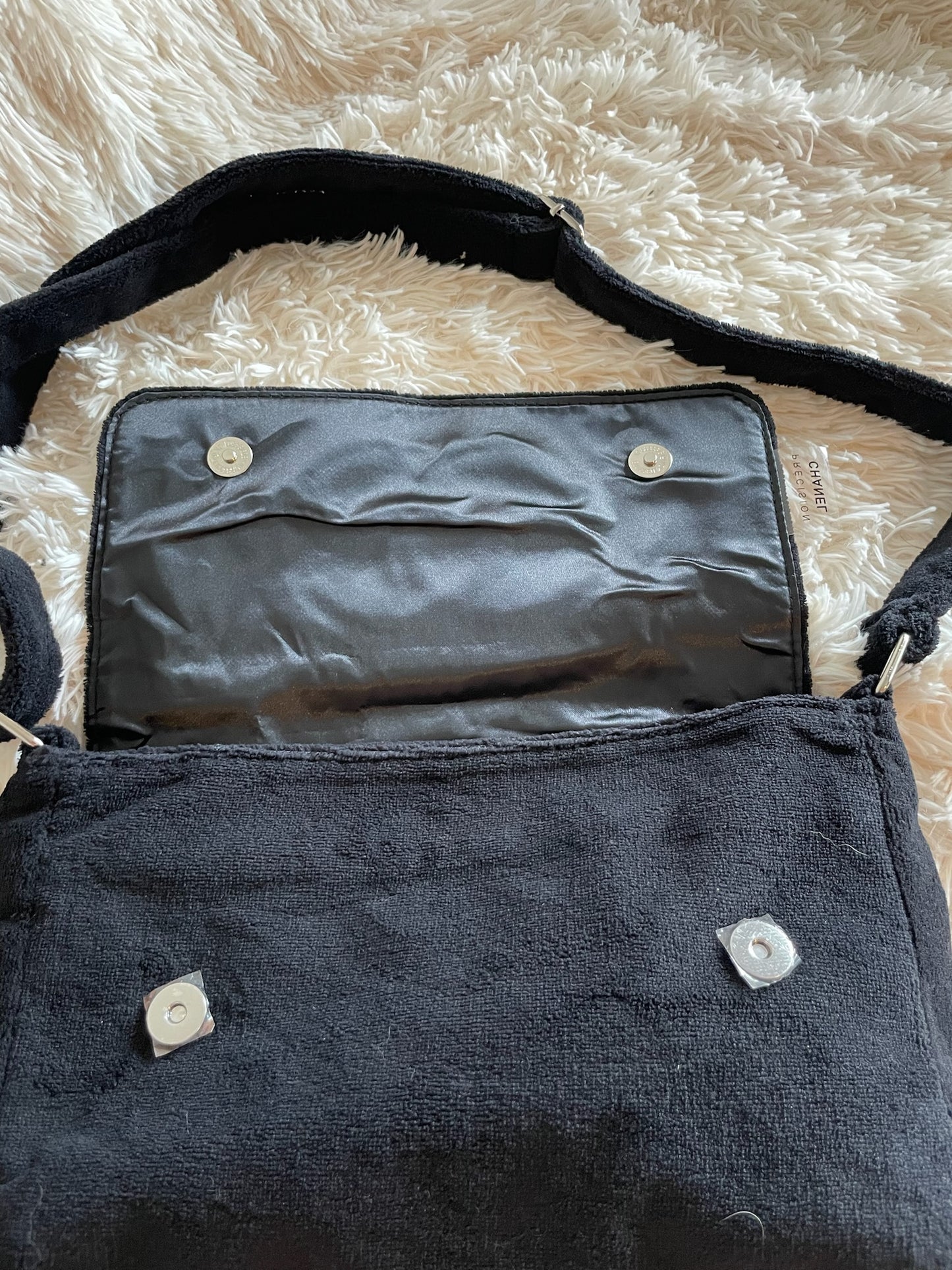 Chanel Terrycloth Shoulder Bag – Black
