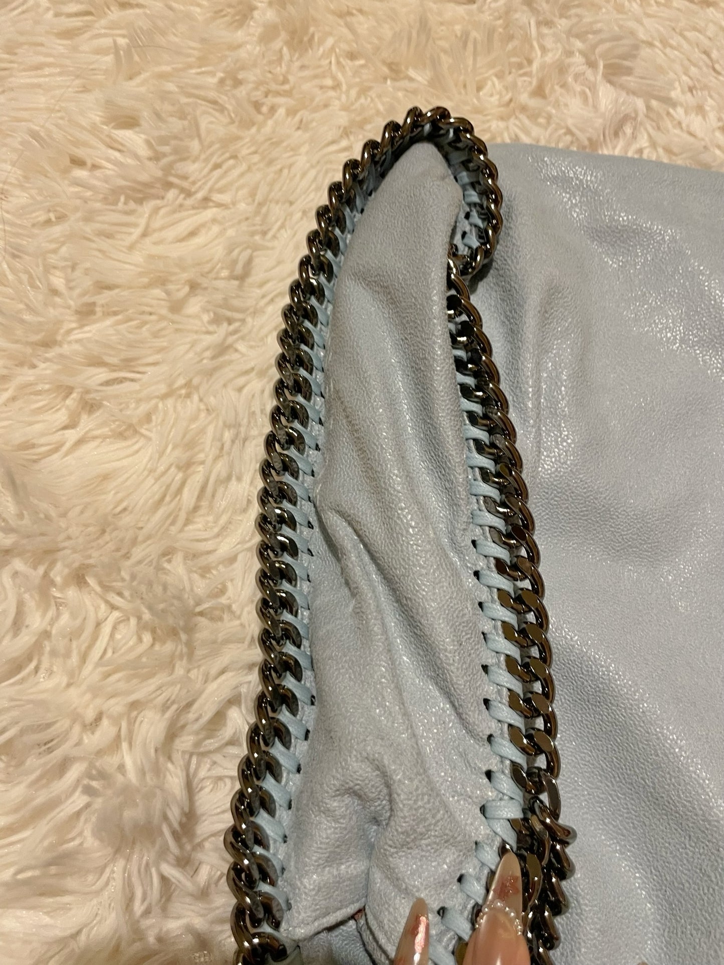 Stella McCartney Falabella Fold Over Tote – Light Blue
