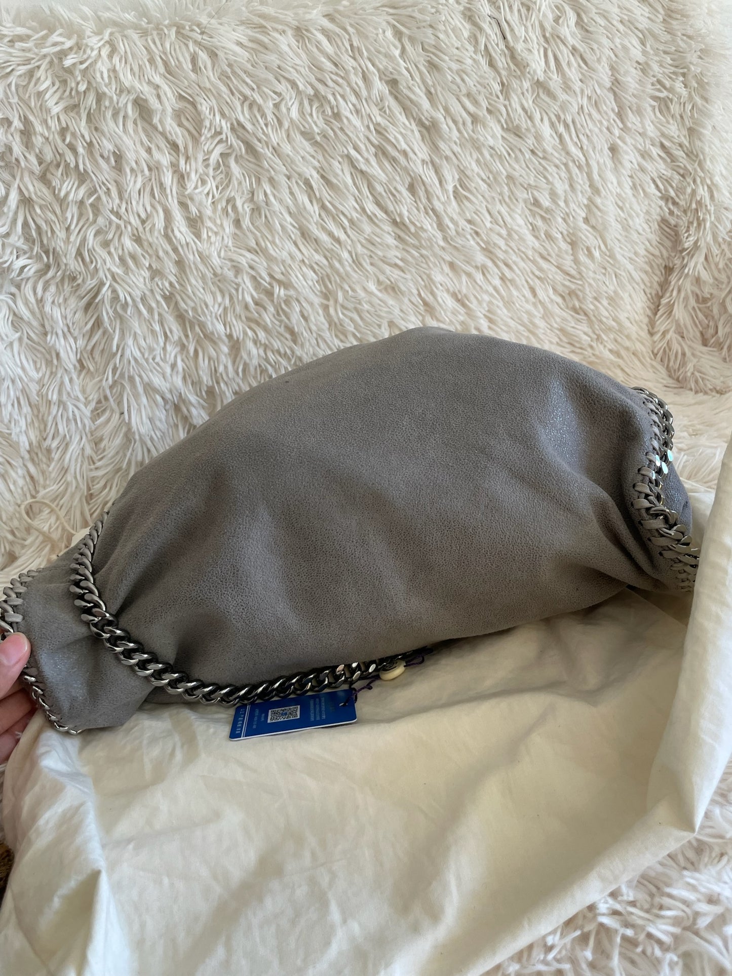 Stella McCartney Falabella Tote Bag – Shaggy Deer Faux Leather, Grey
