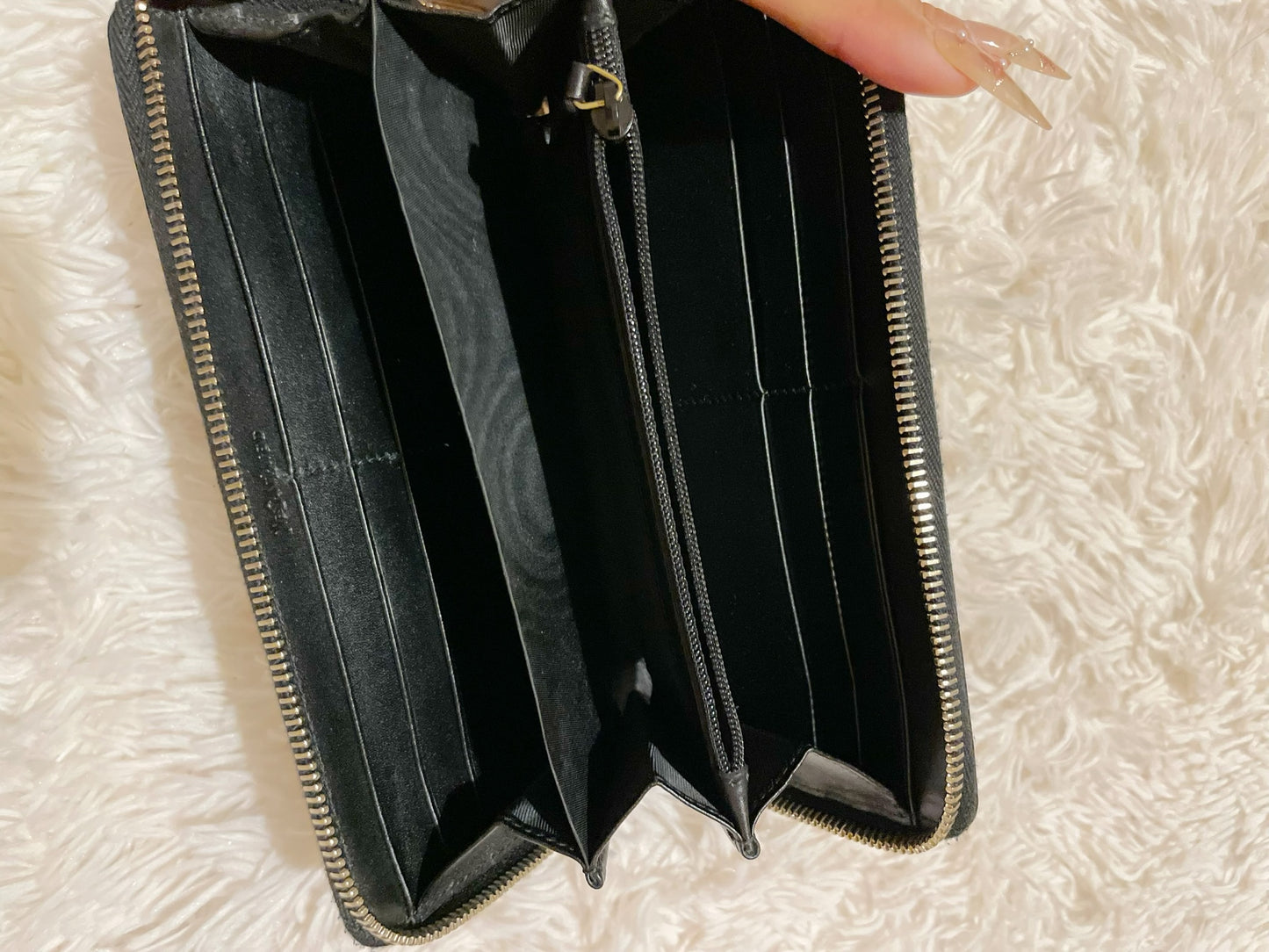 Saint Laurent Black Monogram Leather Wallet – YSL Logo Embossed