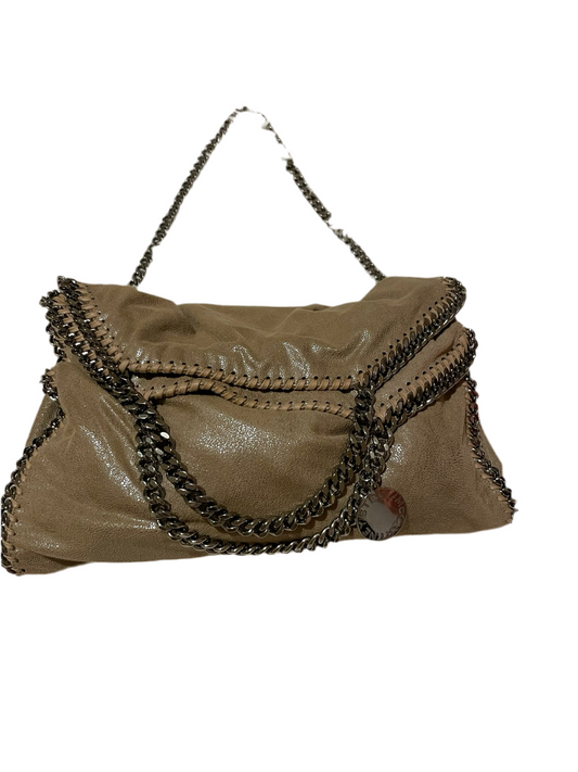 Stella McCartney Falabella Fold-Over Tote Bag – Shimmer Taupe