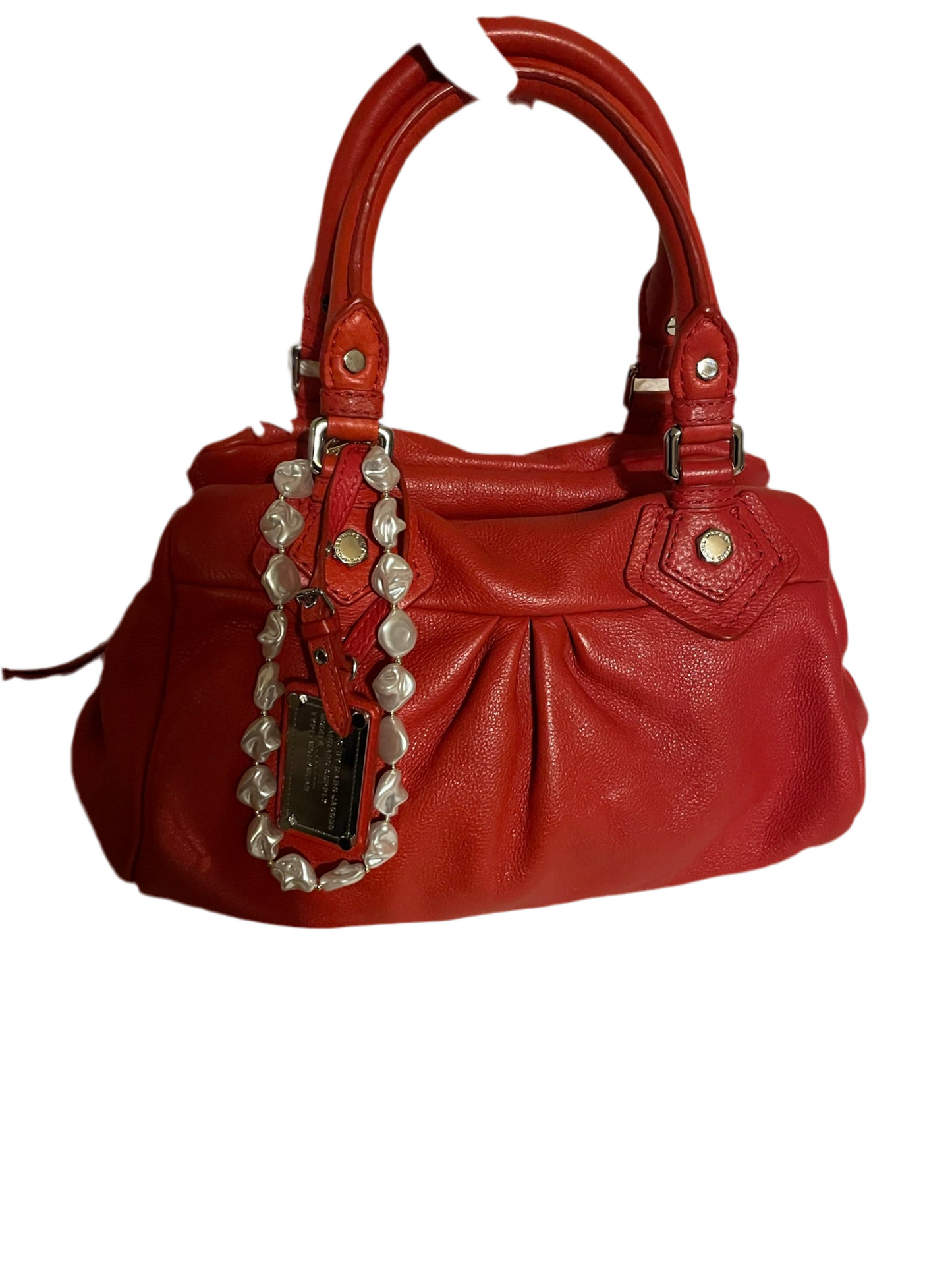 Marc by Marc Jacobs Classic Q Baby Aidan Satchel – Red Pebbled Leather