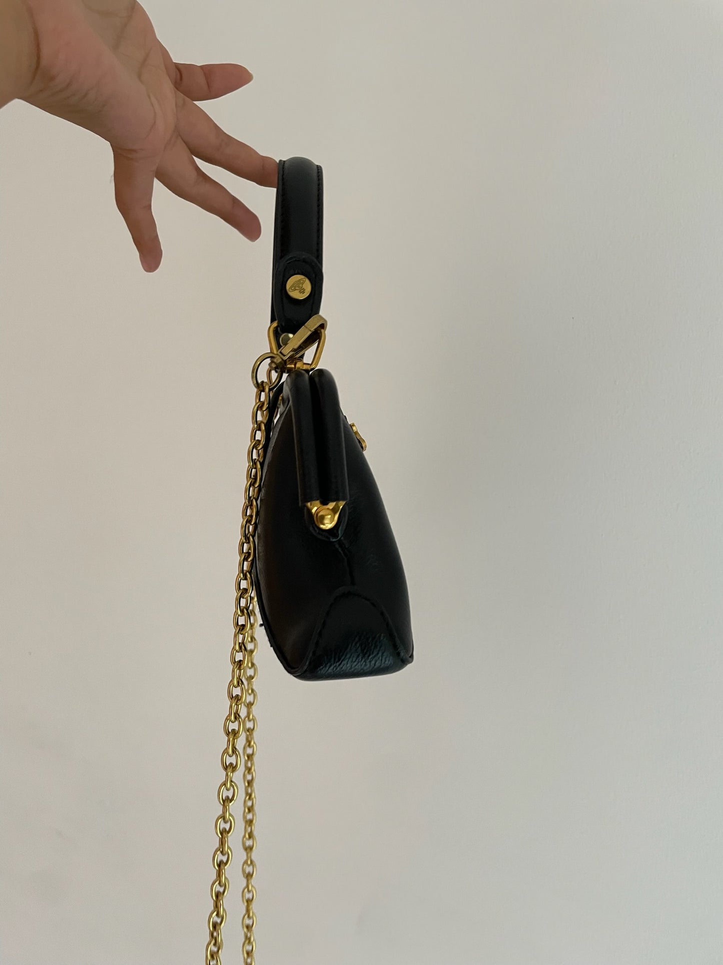 Vivienne Westwood Granny Frame Bag – Black Leather, Small
