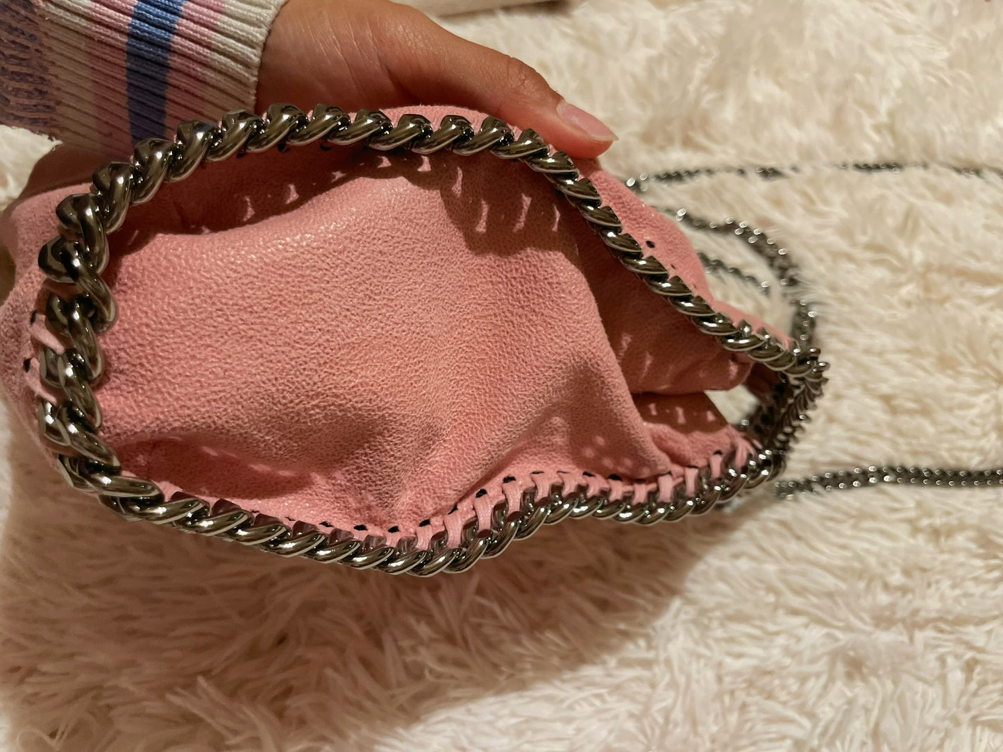 Stella McCartney Falabella Fold Over Tote in Cream Canvas