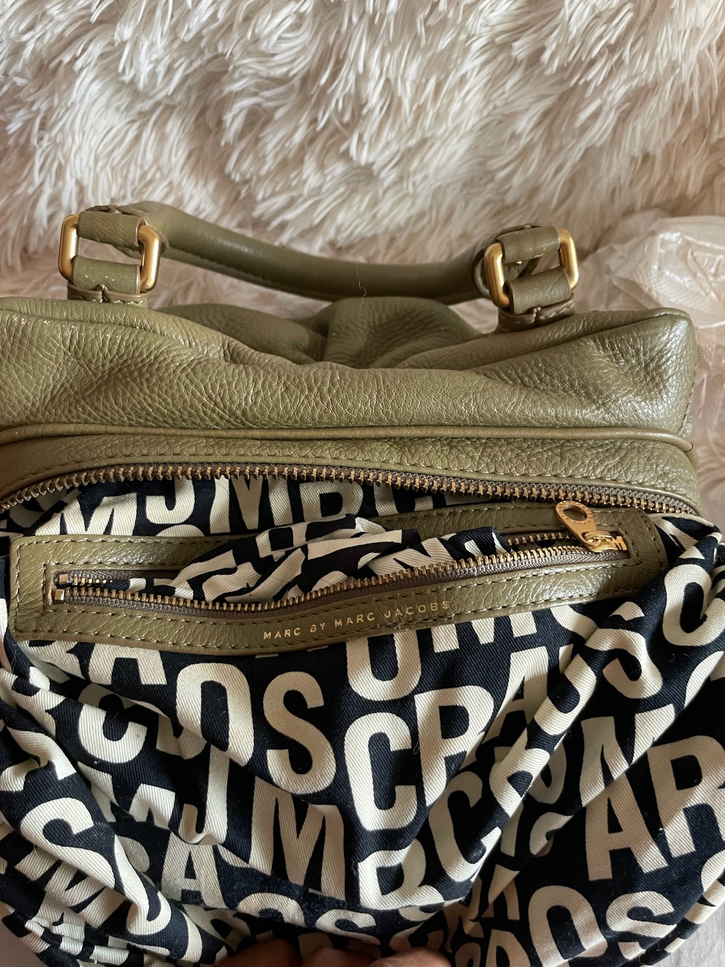 Marc by Marc Jacobs Classic Q Baby Aidan Satchel Bag– Olive Green