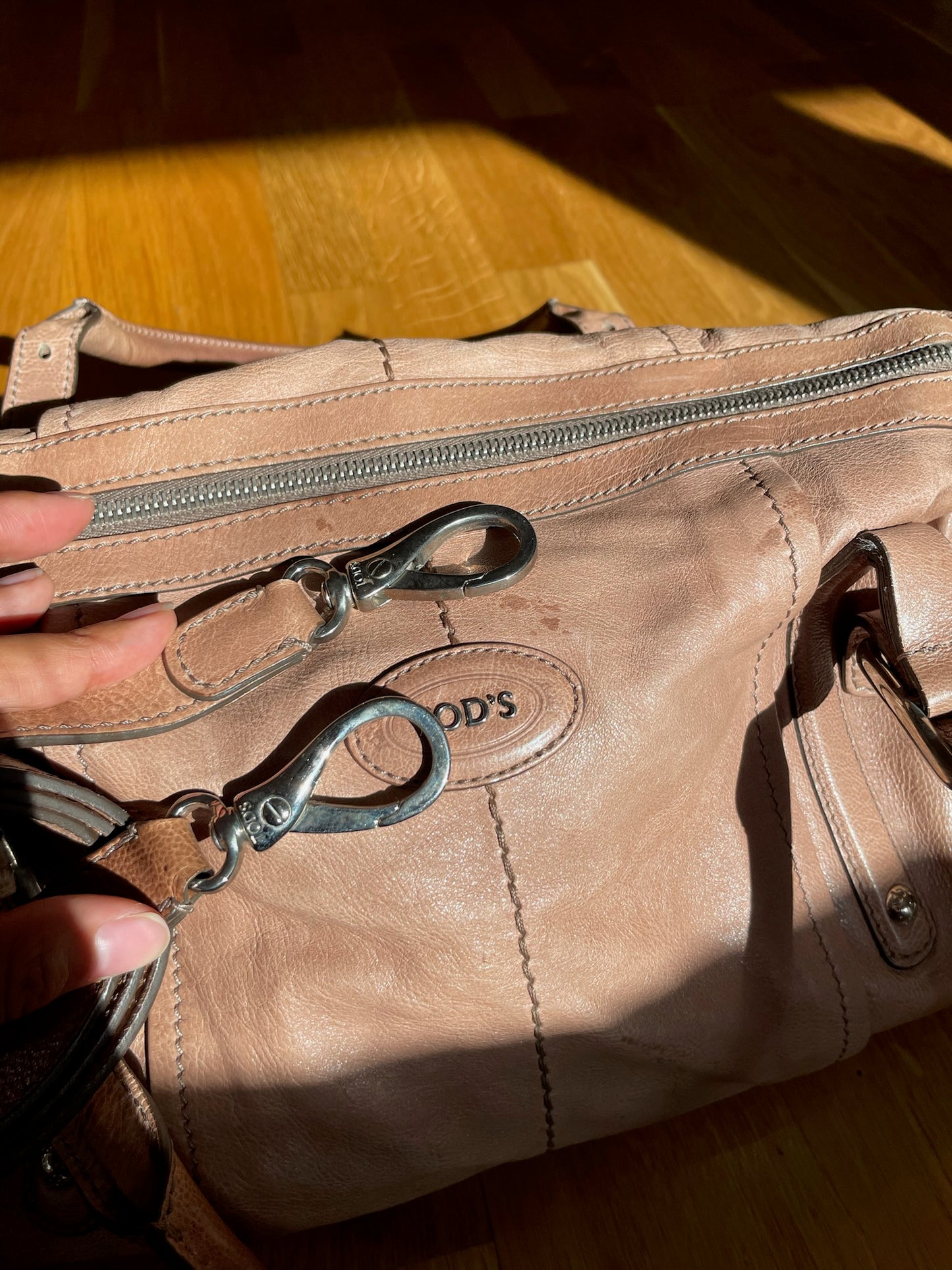 Tod’s Leather Satchel Bag – Light Pink