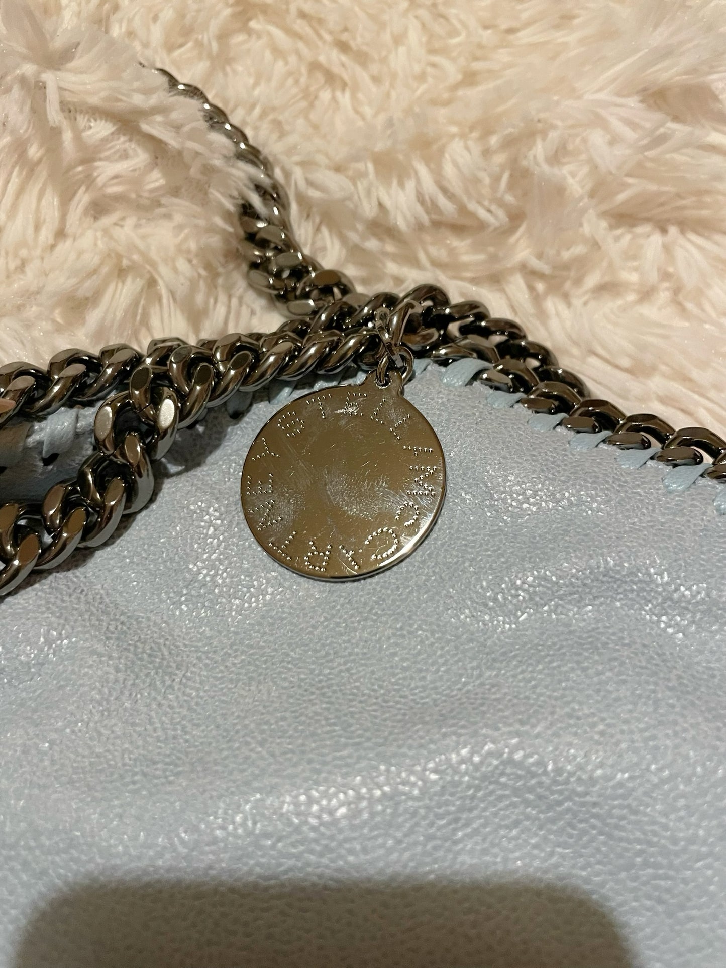 Stella McCartney Falabella Fold Over Tote – Light Blue