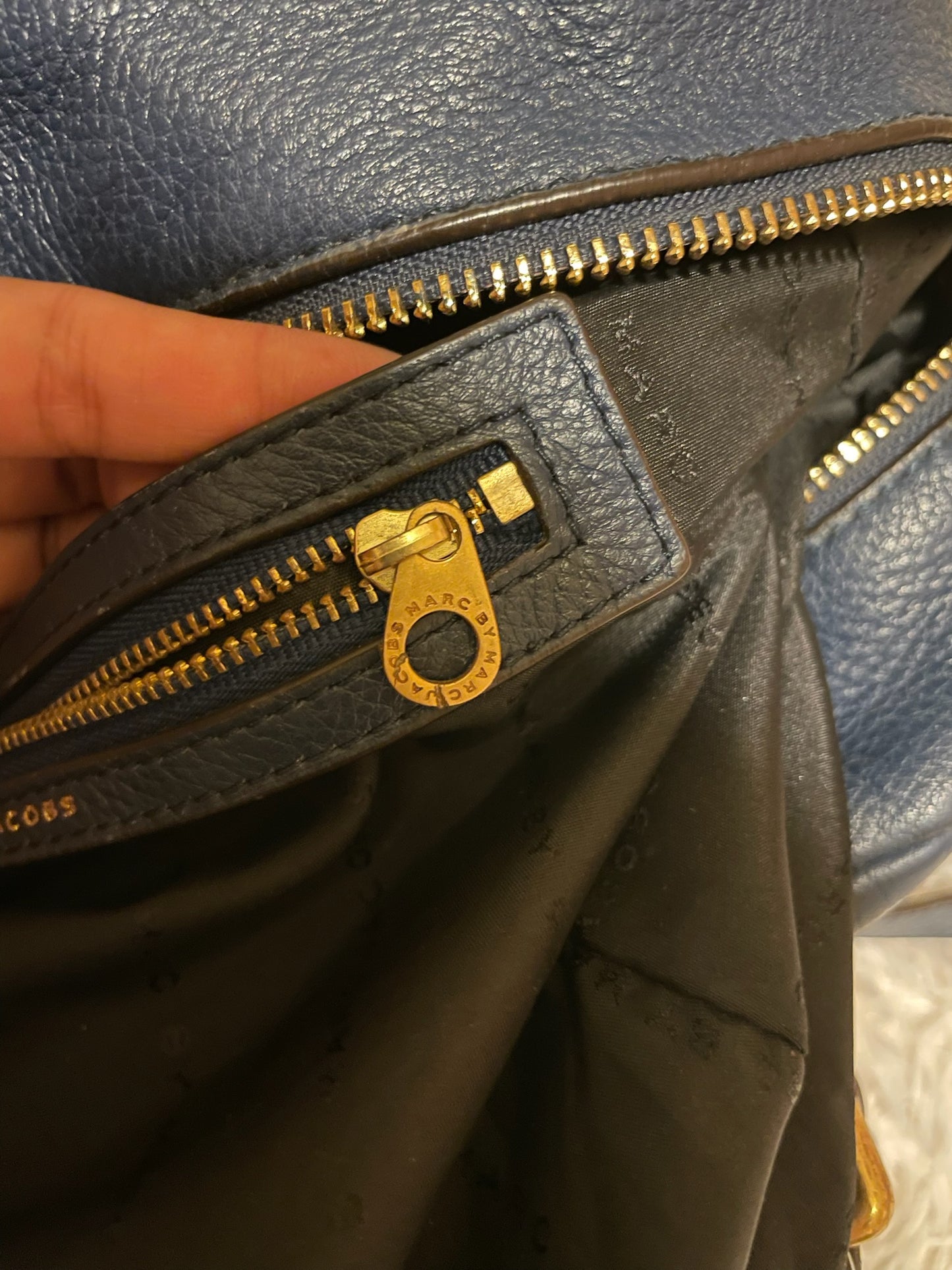 Marc by Marc Jacobs Classic Q Baby Aidan Satchel – Navy Blue