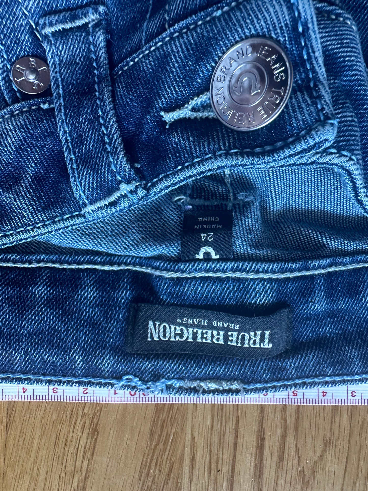 True Religion Ultra Low Rise Flare Jeans - Mørk Vask