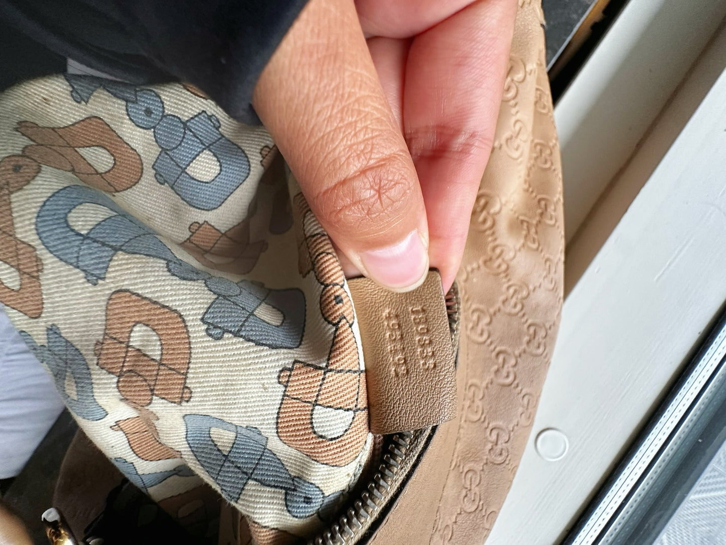 Gucci Jackie O GG Embossed Leather Hobo Bag – Beige