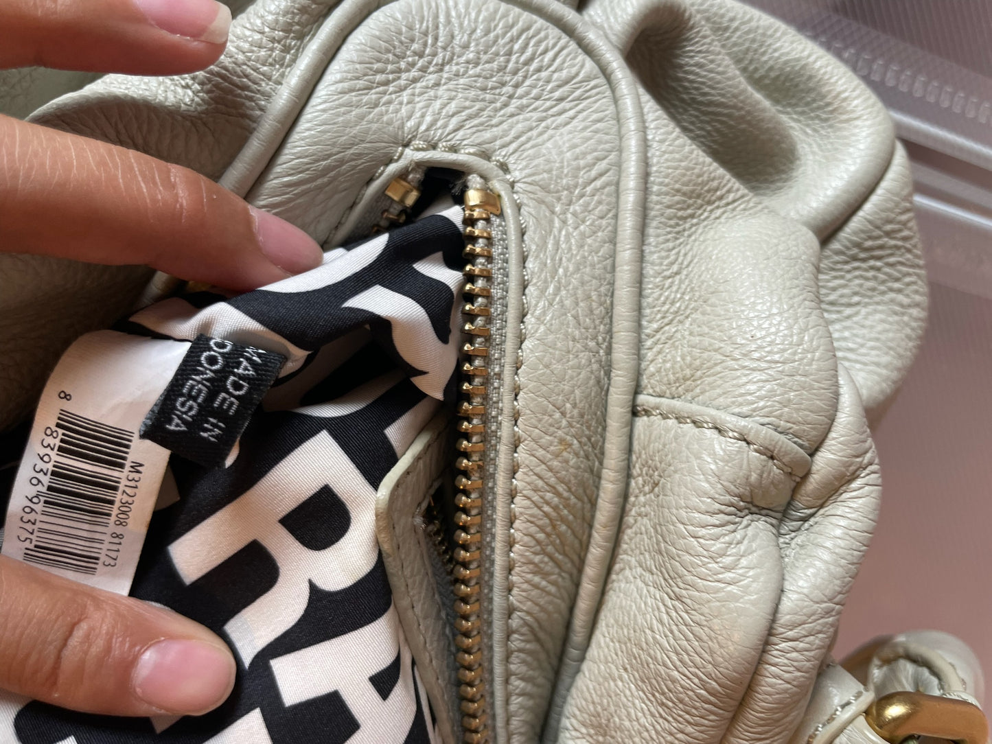 MARC BY MARC JACOBS Classic Q Baby Aidan Satchel – Ivory Leather