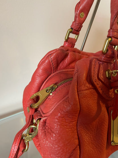 MARC BY MARC JACOBS Classic Q Baby Aidan Satchel – Red Leather