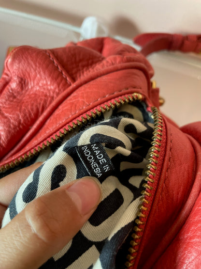 MARC BY MARC JACOBS Classic Q Baby Aidan Satchel – Red Leather