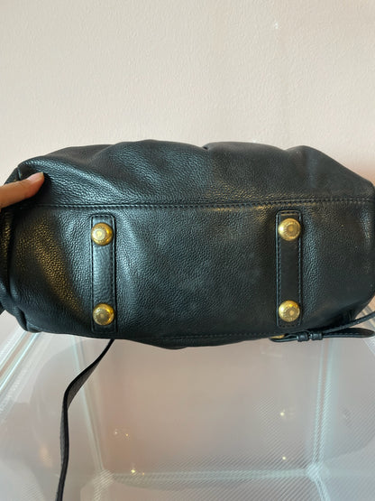 MARC BY MARC JACOBS Classic Q Baby Aidan Satchel – Black Leather