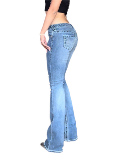 True Religion Becca Mid Rise Bootcut Jeans – Medium Wash Denim