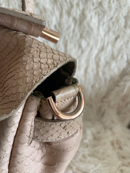 Mulberry Bayswater Limited Edition Tote Bag – Python Leather, Blush Pink