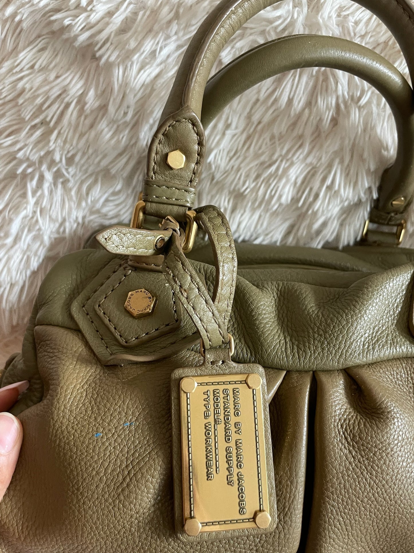 Marc by Marc Jacobs Classic Q Baby Aidan Satchel Bag– Olive Green