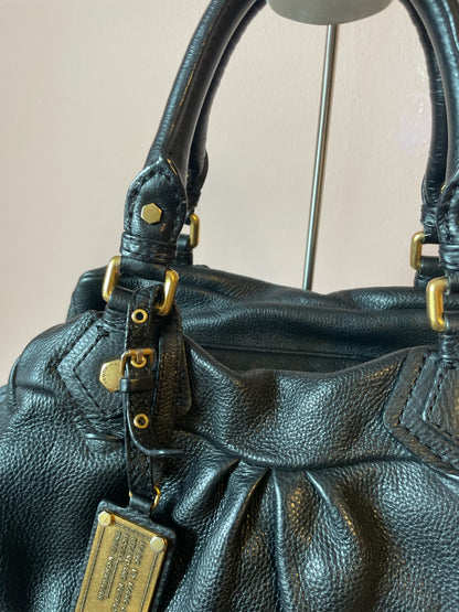 MARC BY MARC JACOBS Classic Q Baby Aidan Satchel – Black Leather