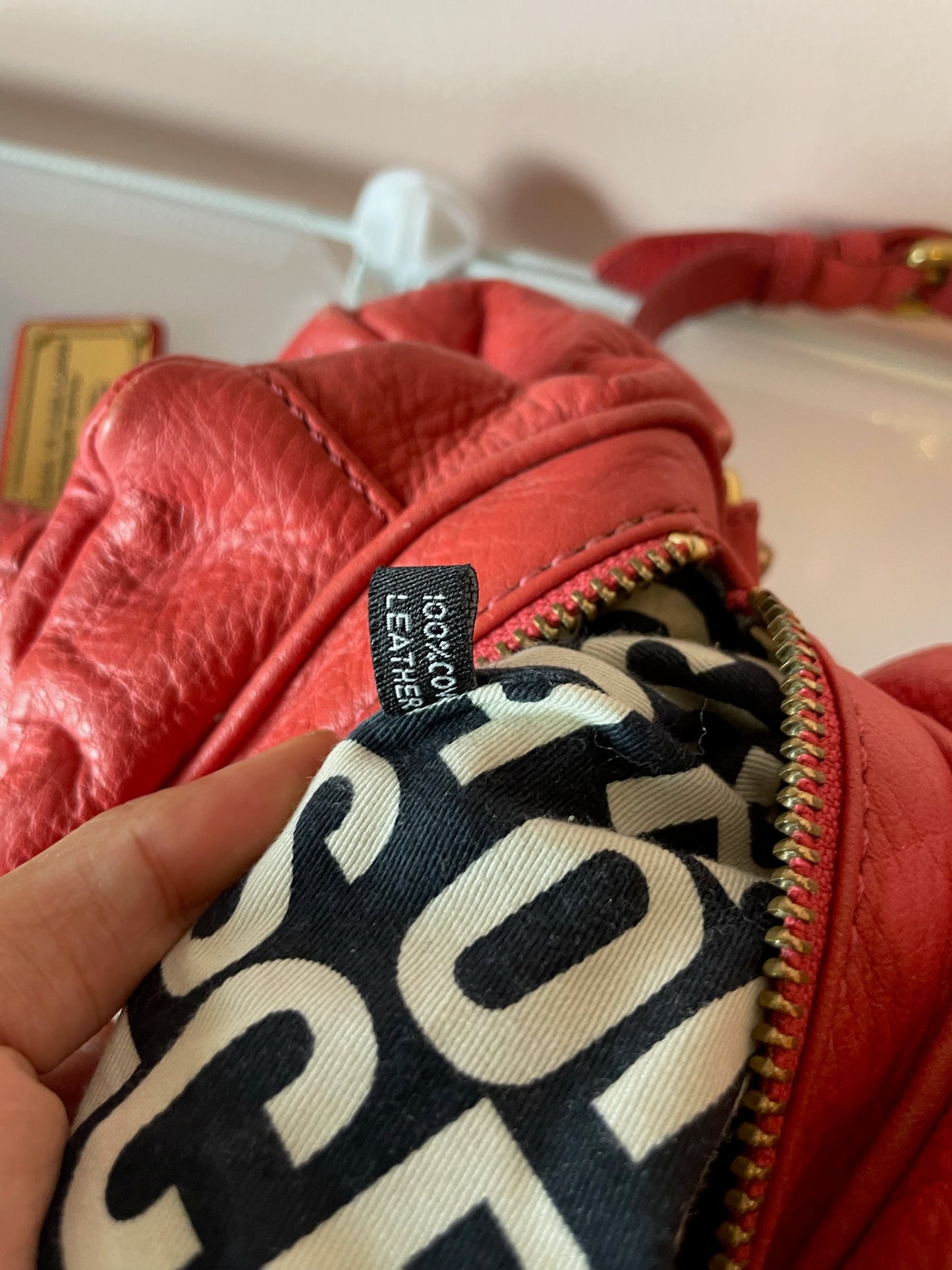 MARC BY MARC JACOBS Classic Q Baby Aidan Satchel – Red Leather