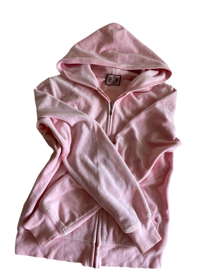 Juicy Couture Velour Hoodie – Pink, Size S