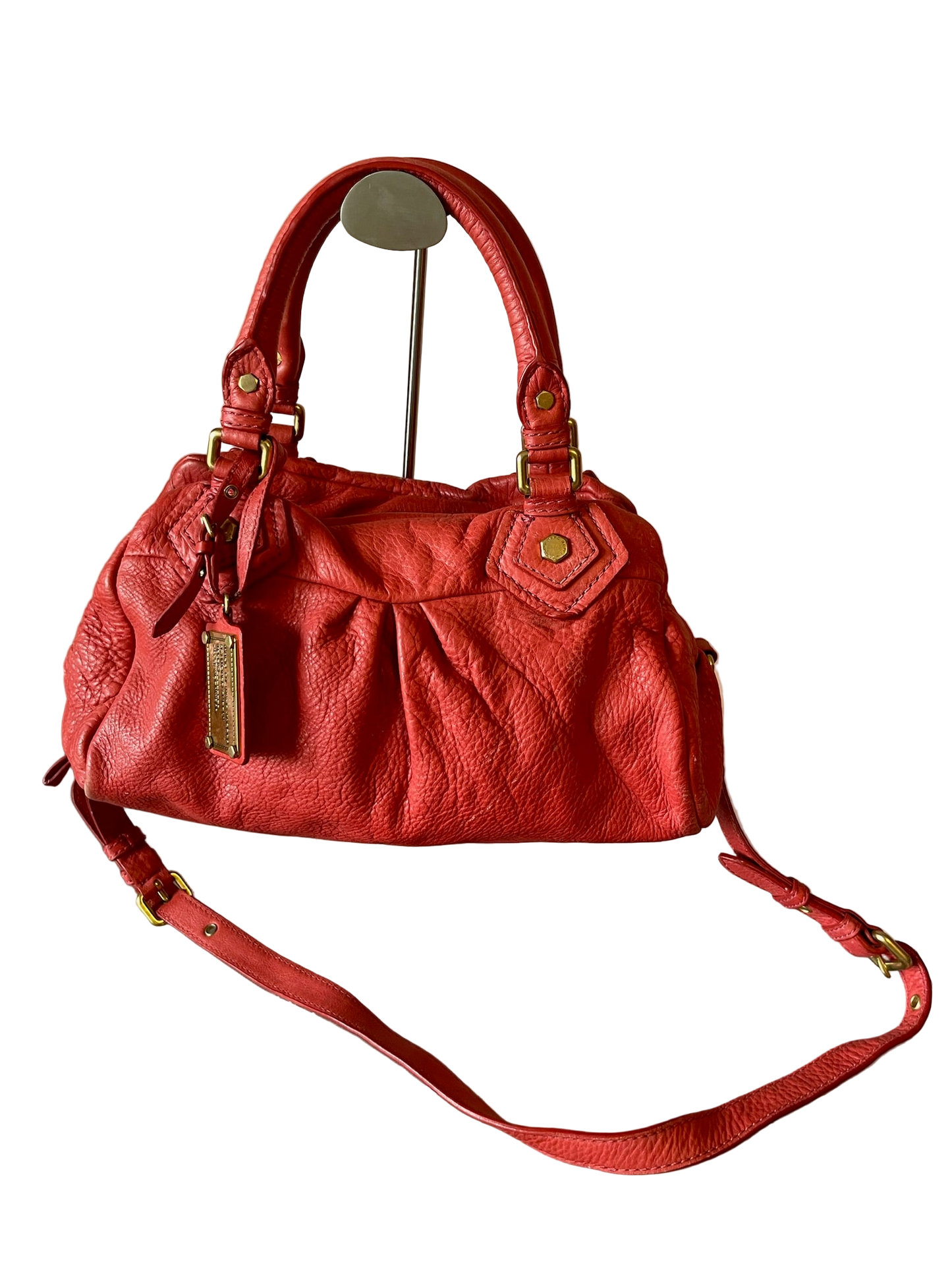 MARC BY MARC JACOBS Classic Q Baby Aidan Satchel – Red Leather