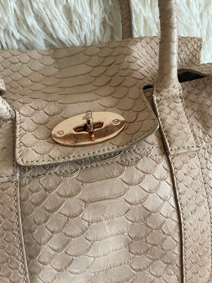 Mulberry Bayswater Limited Edition Tote Bag – Python Leather, Blush Pink