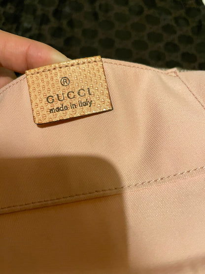 Gucci GG Monogram Shoulder Bag – Pink/Gold
