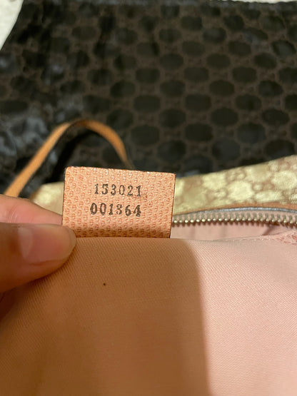 Gucci GG Monogram Shoulder Bag – Pink/Gold