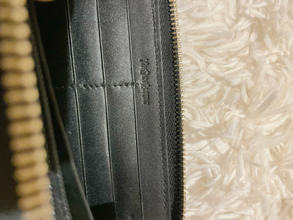 Saint Laurent Black Monogram Leather Wallet – YSL Logo Embossed