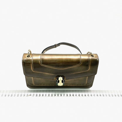 BVLGARI Serpenti Forever Metallic Bronze Shoulder Bag