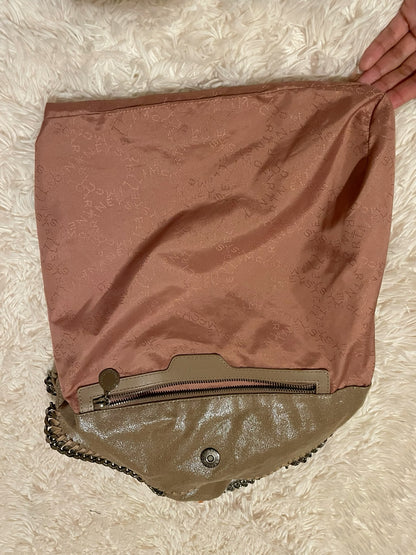Stella McCartney Falabella Fold-Over Tote Bag – Shimmer Taupe